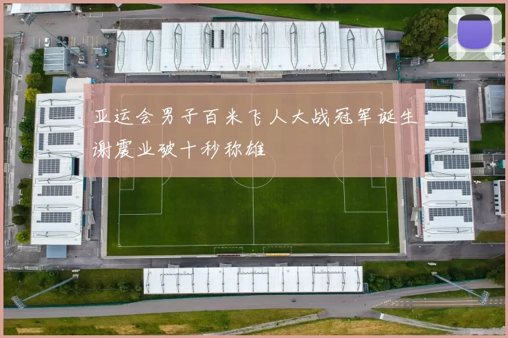 亚运会男子百米飞人大战冠军诞生谢震业破十秒称雄